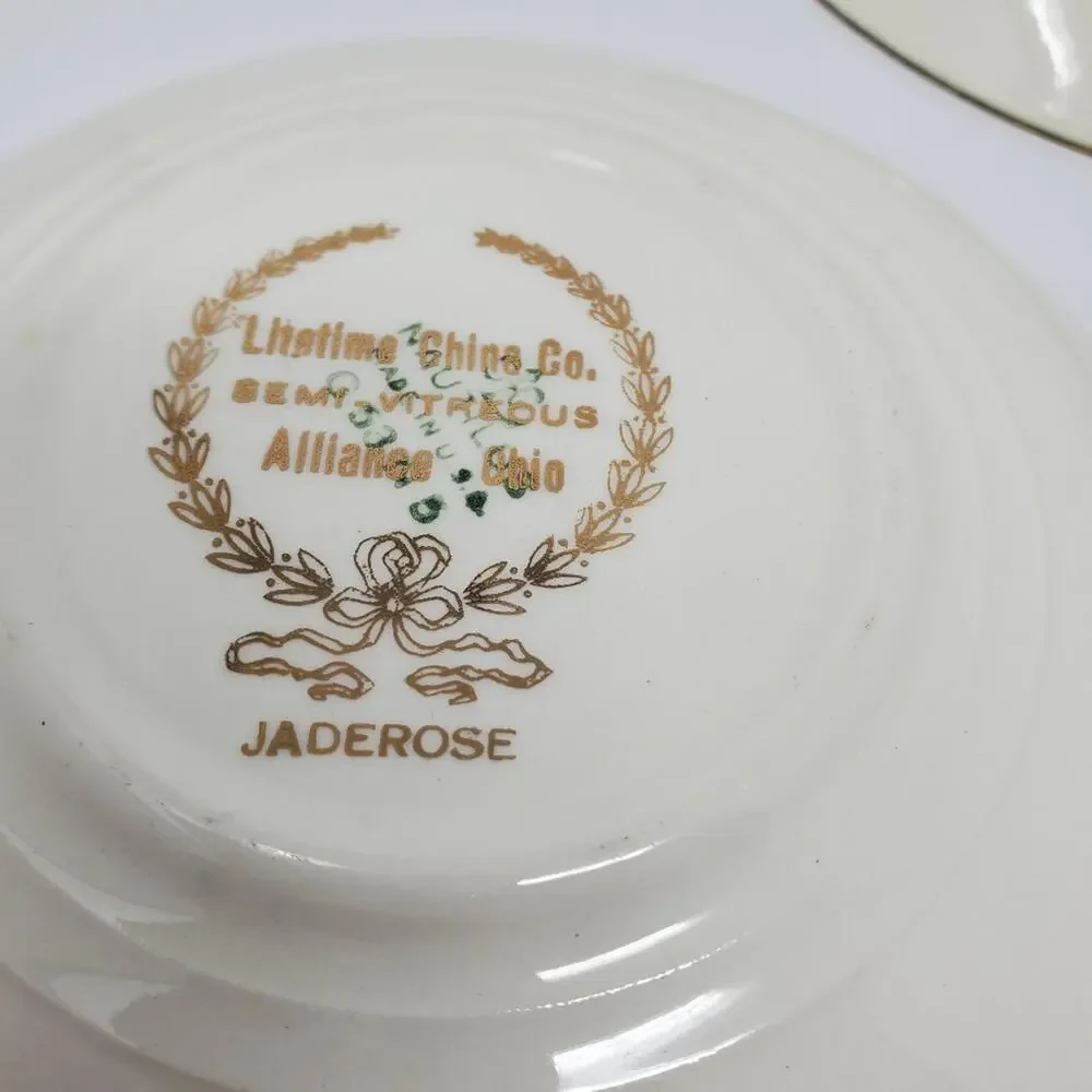 Homer Laughlin Lifetime China Co. Jaderose Saucers - Lot of 2 6